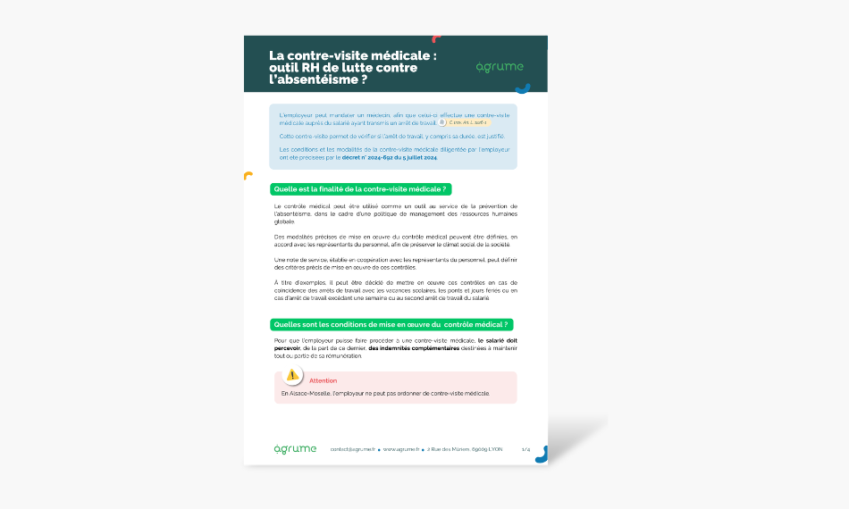 Fiche pratique - La contre visite médicale