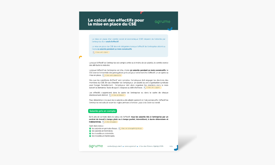 Fiche pratique - Le calcul des effectifs pour la mise en place du CSE