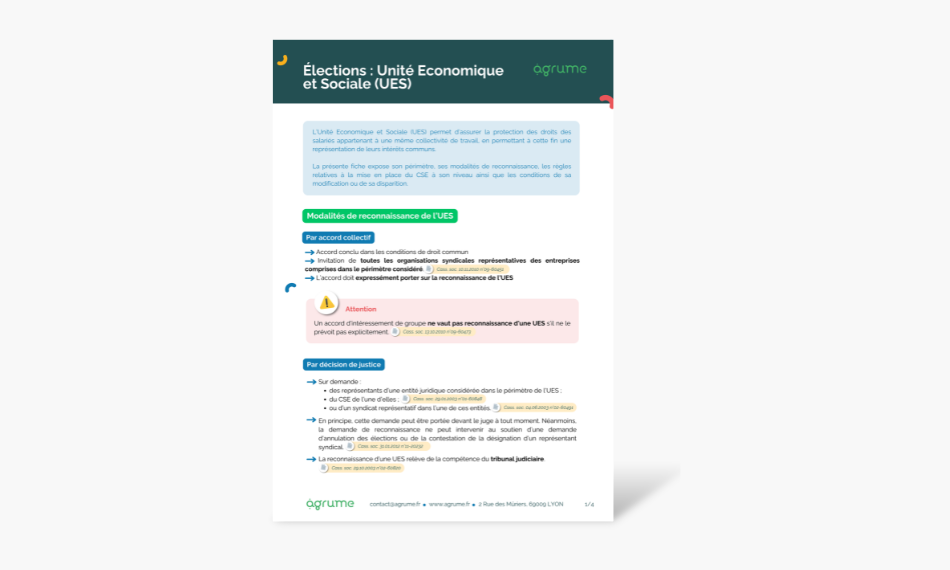 Fiche pratique - elections UES